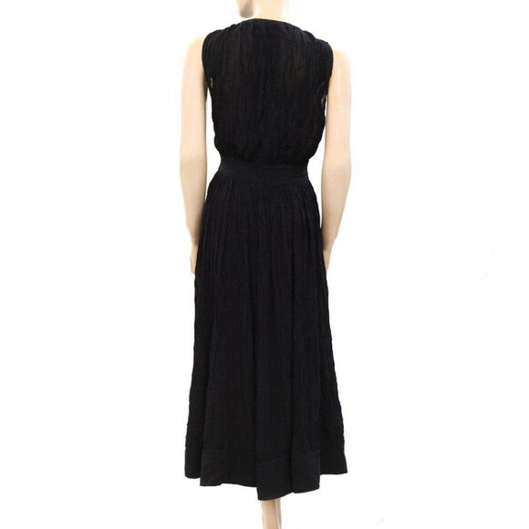 Mimi Liberte Michael Klein Solid Maxi Long Dress Black Everyday XS New - Picture 3 of 5